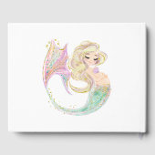 Zeemeermin Baby shower. Onder het Zee. Glitter Gastenboek (Achterkant)