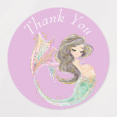 Zeemeermin Baby shower. Onder het Zee. Glitter Lab Labels (Design 1)