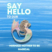 Zeemeermin Baby shower. Onder het Zee. Glitter Labels