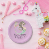 Zeemeermin Baby shower. Onder het Zee. Glitterpapi Papieren Bordje (Feest)