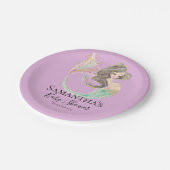 Zeemeermin Baby shower. Onder het Zee. Glitterpapi Papieren Bordje (Gekanteld)