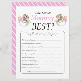 Zeemeermin baby shower onder het zee kaart