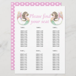 Zeemeermin baby shower onder het zee kaart