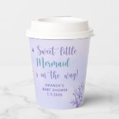 Zeemeermin Baby shower onder het Zee Papieren Bekers (Achterkant)