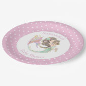 Zeemeermin baby shower onder het zee papieren bordje (Gekanteld)