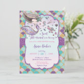 Zeemeermin Baby shower onder het Zee wordt meisje Kaart (Staand voorkant)