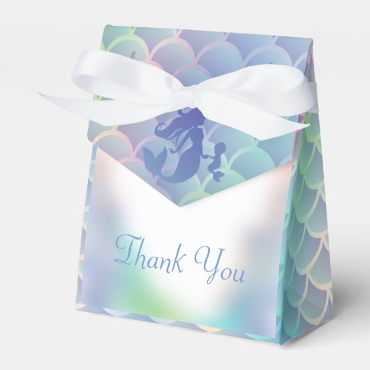 Zeemeermin Baby shower onder Zee pasta Bedankdoosjes (Voorkant Zijde)