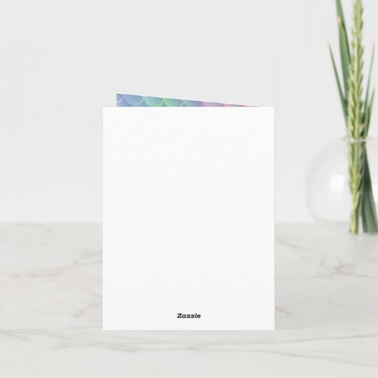 Zeemeermin Baby shower onder Zee pasta Bedankkaart (Achterkant)