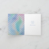 Zeemeermin Baby shower onder Zee pasta Bedankkaart (Binnen)