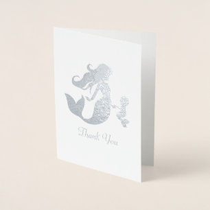 Zeemeermin Baby shower onder Zee pasta Folie Kaarten