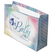 Zeemeermin Baby shower onder Zee pasta Groot Cadeauzakje (Voorkant Gekanteld)