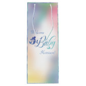 Zeemeermin Baby shower onder Zee pasta Wijn Cadeautas (Achterkant)
