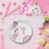 Zeemeermin Baby shower Papier Borden Papieren Bordje (Feest)