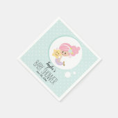 Zeemeermin Baby shower papier servetten lichte hui (Hoek)
