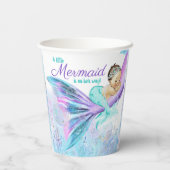 Zeemeermin Baby shower papieren bekers (Achterkant)