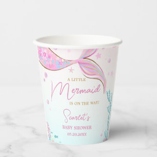 Zeemeermin Baby Shower Papieren Bekers
