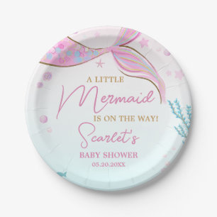 Zeemeermin Baby Shower Papieren Bordje