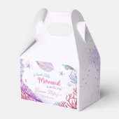 Zeemeermin Baby shower Party Een lieve kleine zeem Bedankdoosjes (Voorkant Zijde)