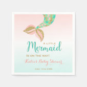 Zeemeermin Baby shower Party Servkin Whimsical Zee Servetten (Voorkant)