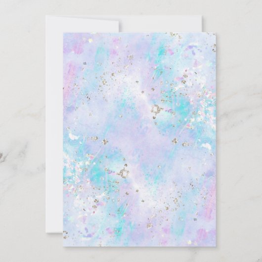 Zeemeermin Baby shower per post Kaart (Achterkant)