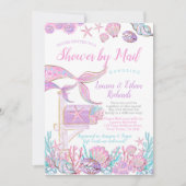 Zeemeermin Baby shower per post Kaart (Voorkant)