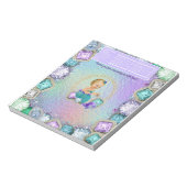 Zeemeermin Baby shower Snoep Bar wrapper Notitieblok (Linkerzijde)