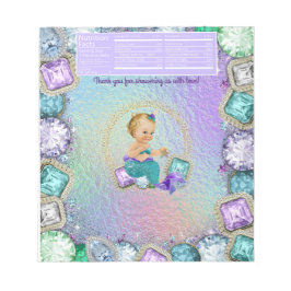Zeemeermin Baby shower Snoep Bar wrapper Notitieblok