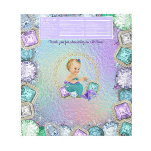 Zeemeermin Baby shower Snoep Bar wrapper Notitieblok