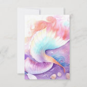 Zeemeermin Baby shower Splendor Bedankkaart (Achterkant)