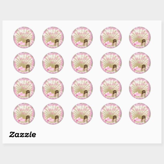 Zeemeermin Baby shower Stickers (Vel)