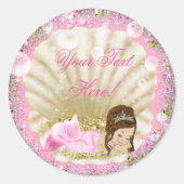 Zeemeermin Baby shower Stickers (Voorkant)