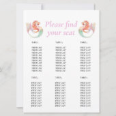 Zeemeermin Baby Shower. Tafelkaart Onder de Zee Kaart (Voorkant)