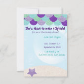 Zeemeermin baby shower uitnodiging (Voorkant)