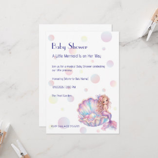 Zeemeermin Baby Shower Uitnodiging – Een Kleine Ze