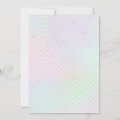 Zeemeermin baby shower uitnodiging Lavender Gold B (Achterkant)