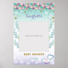 Zeemeermin Baby Shower Verjaardag Photo Booth Prop Poster