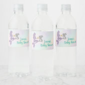 Zeemeermin Baby shower Waterfles Wrappers Waterfles Etiket (Flessen)