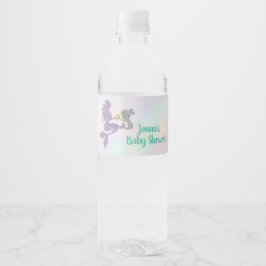 Zeemeermin Baby shower Waterfles Wrappers Waterfles Etiket