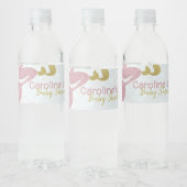 Zeemeermin Baby shower Waterfleswikkelaar Roos Gou Waterfles Etiket (Flessen)