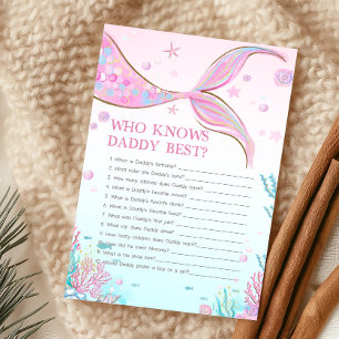 Zeemeermin Baby Shower Wie kent papa het best spel