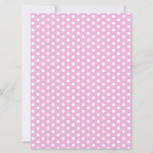 Zeemeermin Baby shower. Wisdom Pink poka-stippen Kaart (Achterkant)