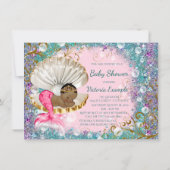 Zeemeermin Babyshower Uitnodigingen met Etnisch Th (Achterkant)