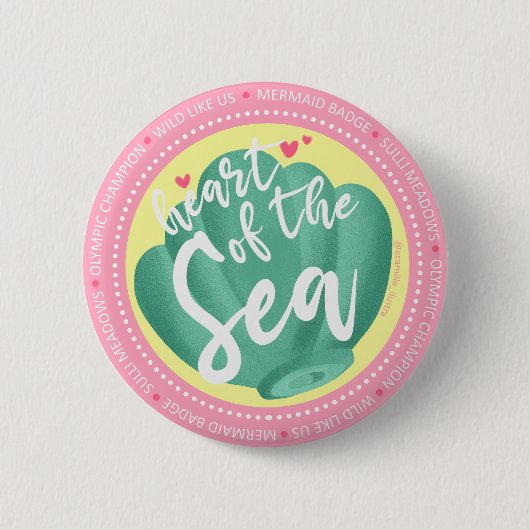 Zeemeermin Badge - AC Ronde Button 5,7 Cm (Voorkant)