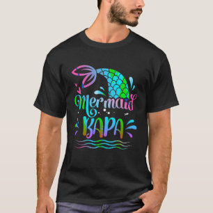 Zeemeermin Bapa Schattige Zeemeermin Verjaardagsge T-shirt