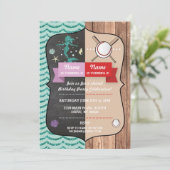 Zeemeermin & Baseball Joint Boy Girl Verjaardag Ui Kaart (Staand voorkant)