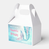 Zeemeermin Bash Verjaardag Bedankdoosjes (Voorkant Zijde)