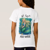 Zeemeermin "Be Salty - Add Water" van Babe Monet A T-shirt (Achterkant)