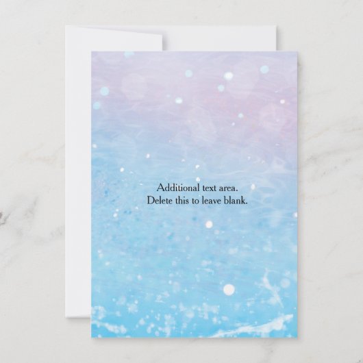 Zeemeermin Beach Bunny Sparkle Zwemfeestuitnodigin Kaart (Achterkant)