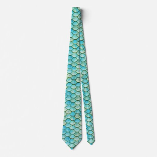 Zeemeermin Beach Fish Scales Wedding Necktie Stropdas (Voorkant)