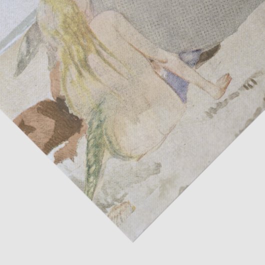 Zeemeermin Beach Starfish Ocean Decoupage Tissuepapier (Detail)